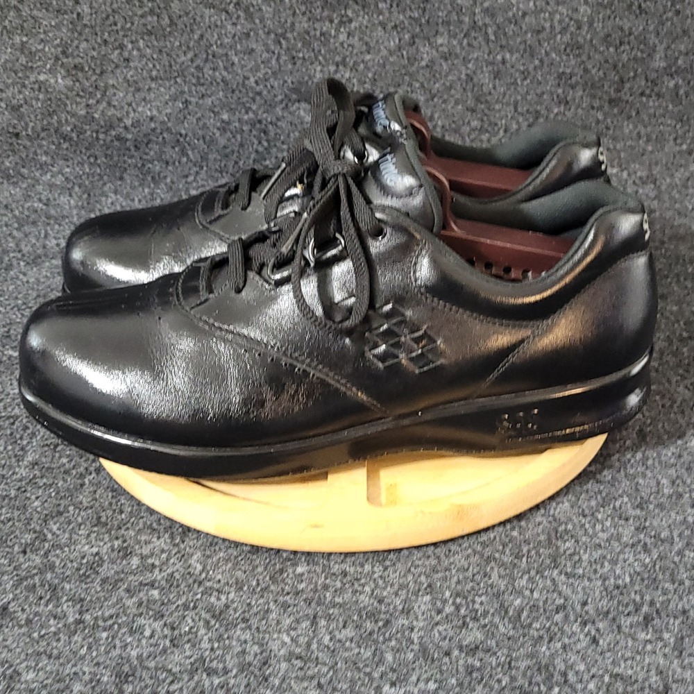 SAS Free Time Shoes Women 9 M Black Walking Comfort Leather Lace Up Sneaker